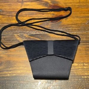 Elegant Black Clutch with Bow Detail